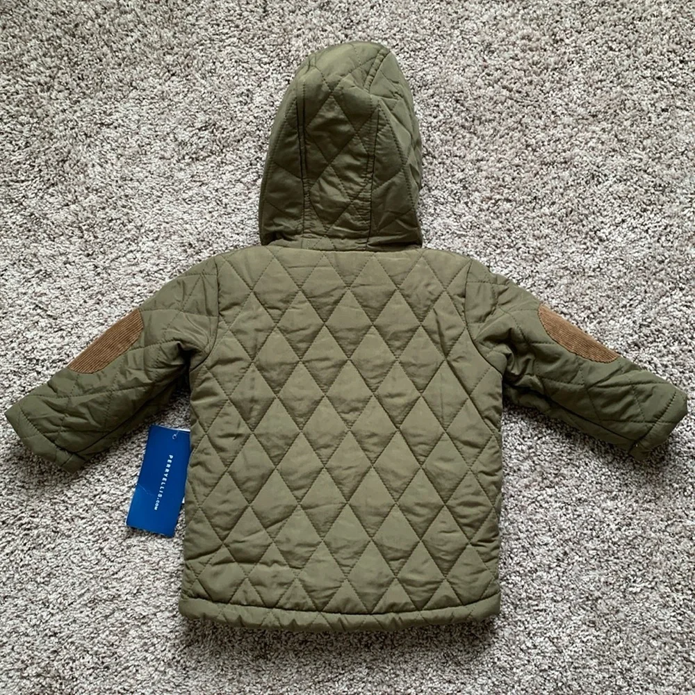 {Perry Ellis} Fleece Lined Hooded Jacket with Toggle Closures